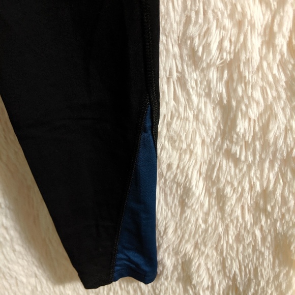 Black & blue drawstring heart leggings - Picture 6 of 7